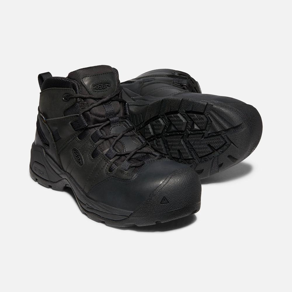 Botte de Travail Keen Homme Noir | Detroit Xt+ Waterproof (Carbon-Fiber) | JIWMU-1968